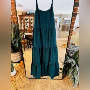 Teal maxi dress from Lulus! Size XL -good condition